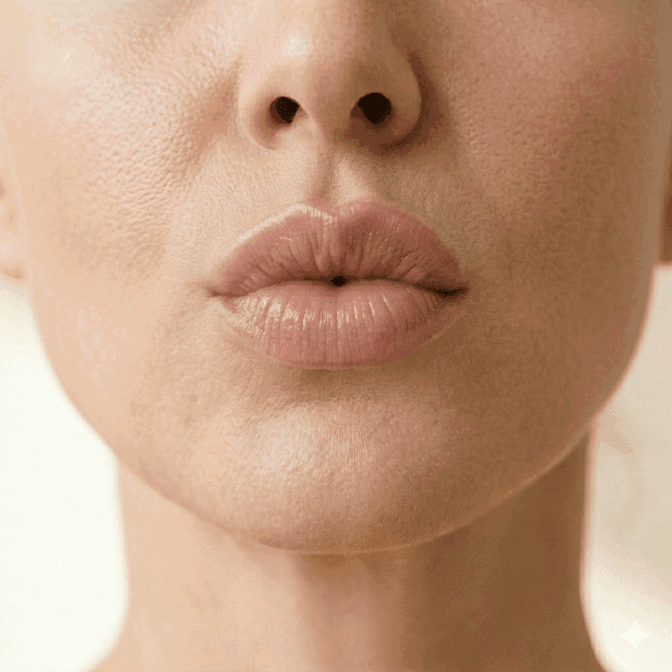 Consultation for dermal fillers focused on lips, cheeks, and under-eye planning in Williamsburg, Virginia.