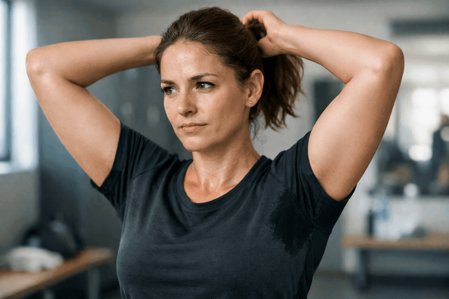 Illustration of underarm sweating treatment planning for Xeomin injections.